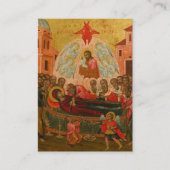 Placement Carte de prière éternelle de mémoire chrétienne or (Devant)