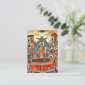 Placement Carte de prière Feuille orthodoxe (Debout devant)