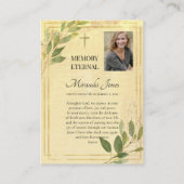 Placement Carte de prière Feuille orthodoxe (Dos)