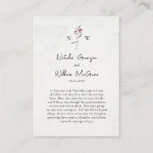 Placement Carte de prière Fleur sauvage rouge simple Mariage (Devant)