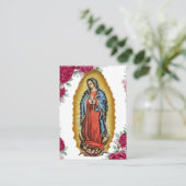 Placement Carte de prière funéraire commémorative Notre-Dame (Debout devant)