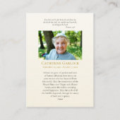 Placement Carte de prière funéraire de cadre de roses roses  (Dos)