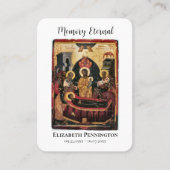 Placement Carte de prière funéraire de la Dormition de la Th (Devant)