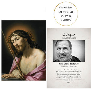Placement Carte de prière funéraire de La Passion du Christ