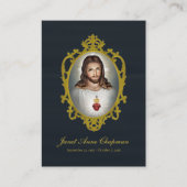 Placement Carte de prière funéraire du Sacré-Coeur de Jésus (Devant)
