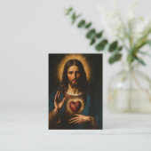 Placement Carte de prière funéraire du Sacré-Coeur de Jésus (Debout devant)