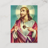 Placement Carte de prière funéraire du Saint-Coeur de Jésus (Devant)