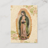 Placement Carte de prière funéraire Notre-Dame de Guadalupe (Devant)