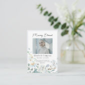 Placement Carte de prière funéraire orthodoxe Fleurs éthérée (Debout devant)