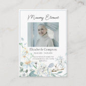 Placement Carte de prière funéraire orthodoxe Fleurs éthérée (Devant)