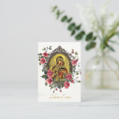 Placement Carte de prière funéraire orthodoxe Rose (Debout devant)