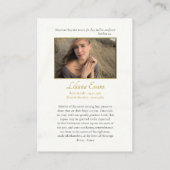 Placement Carte de prière funéraire orthodoxe Rose (Dos)