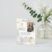 Placement Carte de prière funéraire orthodoxe Rose d'or Deli (Debout devant)