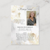 Placement Carte de prière funéraire orthodoxe Rose d'or Deli (Devant)