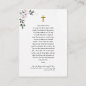 Placement Carte de prière funéraire Vierge Marie (Dos)