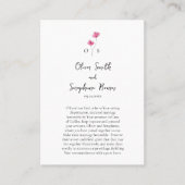 Placement Carte de prière Mariage Fleurs d'aquarelle enmêlée (Devant)