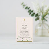 Placement Carte de prière Mariage orthodoxe de verdure (Debout devant)