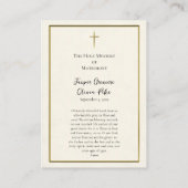 Placement Carte de prière Mariage orthodoxe Joachim et Anna (Dos)