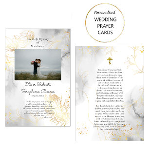 Placement Carte de prière Mariage orthodoxe Rose d'or Delici