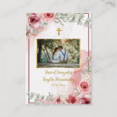 Placement Carte de prière Mariage orthodoxe Roses rouges Aqu (Devant)