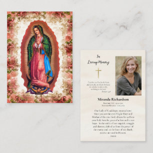 Placement Carte de prière mémorielle photo de Notre-Dame de 