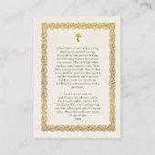 Placement Carte de prière Ornat Gold Frame Orthodoxe Mariage (Dos)
