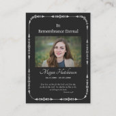 Placement Carte de prière orthodoxe classique en argent noir (Devant)