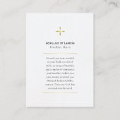 Placement Carte de prière orthodoxe de Larissa (Dos)