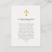 Placement Carte de prière orthodoxe de Saint Varnava Barnaba (Dos)