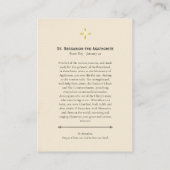 Placement Carte de prière orthodoxe de St. Bessarion l'Agath (Dos)