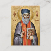 Placement Carte de prière orthodoxe de St. Bessarion l'Agath (Devant)