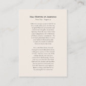 Placement Carte de prière orthodoxe des martyrs de Jasenovac (Dos)