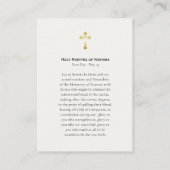 Placement Carte de prière orthodoxe des martyrs de Kantara (Dos)