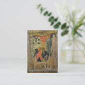 Placement Carte de prière Orthodoxe Mariage Cadre Or Vert (Debout devant)