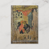 Placement Carte de prière Orthodoxe Mariage Cadre Or Vert (Devant)