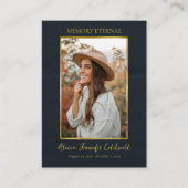 Placement Carte de prière orthodoxe Mémoire Photo éternelle (Devant)