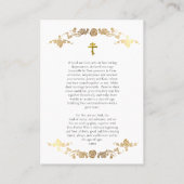 Placement Carte de prière Orthodoxe Rose d'or (Dos)