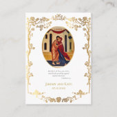 Placement Carte de prière Orthodoxe Rose d'or (Devant)