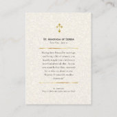 Placement Carte de prière orthodoxe Saint Anastasia de Serbi (Dos)
