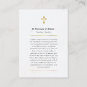 Placement Carte de prière orthodoxe Saint Nicolas de Zhicha (Dos)