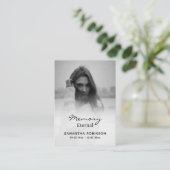 Placement Carte de prière orthodoxe simple noire et blanche (Debout devant)