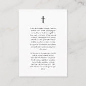 Placement Carte de prière orthodoxe simple noire et blanche (Dos)