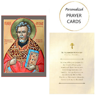 Placement Carte de prière orthodoxe St. Alexander Hotovitzky