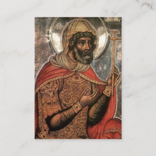 Placement Carte de prière orthodoxe St. Longinus (Devant)