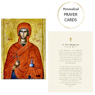 Placement Carte de prière orthodoxe St. Mary Magdalene