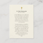 Placement Carte de prière orthodoxe St. Mary Magdalene (Dos)