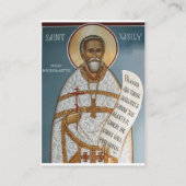 Placement Carte de prière orthodoxe St. Vasily Martysz (Devant)