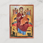 Placement Carte de prière orthodoxe Theotokos Pantanassa (Devant)