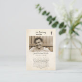 Placement Carte de prière photo de la Passion du Christ (Debout devant)