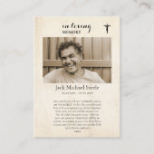 Placement Carte de prière photo de la Passion du Christ (Devant)